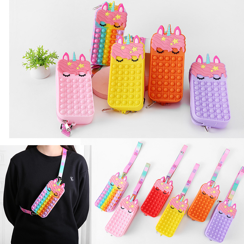 Party Favor Rainbow Fidget Unicorn Bag 9 Colors Adult Kids Push Bubble Stress Relief Toys Unicorn Coin Purse ZZA, As pic
Party Favor Rainbow Fidget Unicorn Bag 9 Colors Adult Kids Push Bubble Stress Relief Toys Unicorn Coin Purse ZZA, As pic