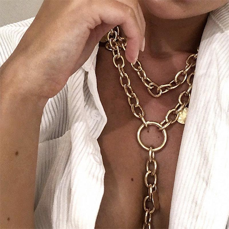 1pcs Multilayer Punk Hip Hop Long Chain Pendant Necklace Collar Statement Chunky Women Jewelry
1pcs Multilayer Punk Hip Hop Long Chain Pendant Necklace Collar Statement Chunky Women Jewelry