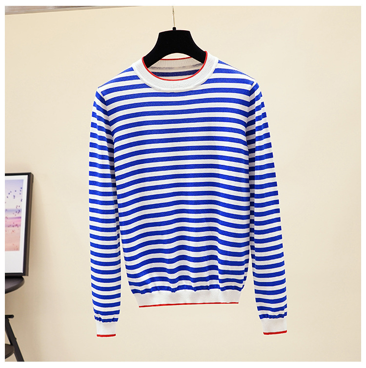 2021 New Thin Knitted Striped Sweater Women Clothes Autumn Winter Woman Long Sleeve Knit Jumpers Top Casual Pullovers Fvi3, Blue
2021 New Thin Knitted Striped Sweater Women Clothes Autumn Winter Woman Long Sleeve Knit Jumpers Top Casual Pullovers Fvi3, Blue