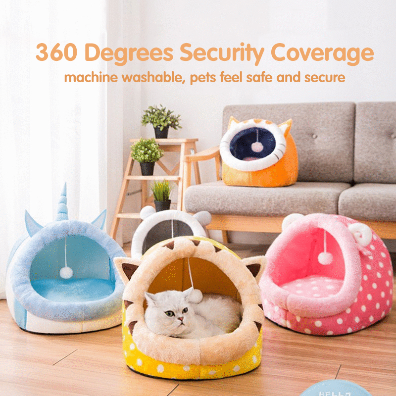 Cat Bed Indoor Pet Tent Warm Soft Cushion Novetly Huts Cozy House All Season Sleeping Beds Nest for Small Medium Dog Cats Kitten
Cat Bed Indoor Pet Tent Warm Soft Cushion Novetly Huts Cozy House All Season Sleeping Beds Nest for Small Medium Dog Cats Kitten