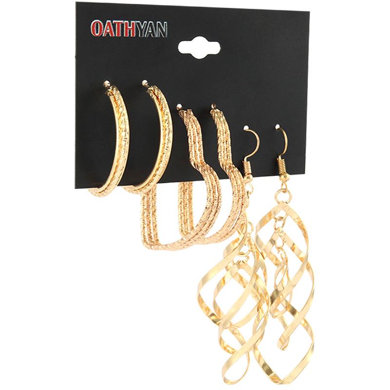OATHYAN 3 Pairs/set Fashion Round Circle Hoop Earrings For Women Gold Metal Heart Earring Set Geometry Statement Hanging Earring
OATHYAN 3 Pairs/set Fashion Round Circle Hoop Earrings For Women Gold Metal Heart Earring Set Geometry Statement Hanging Earring