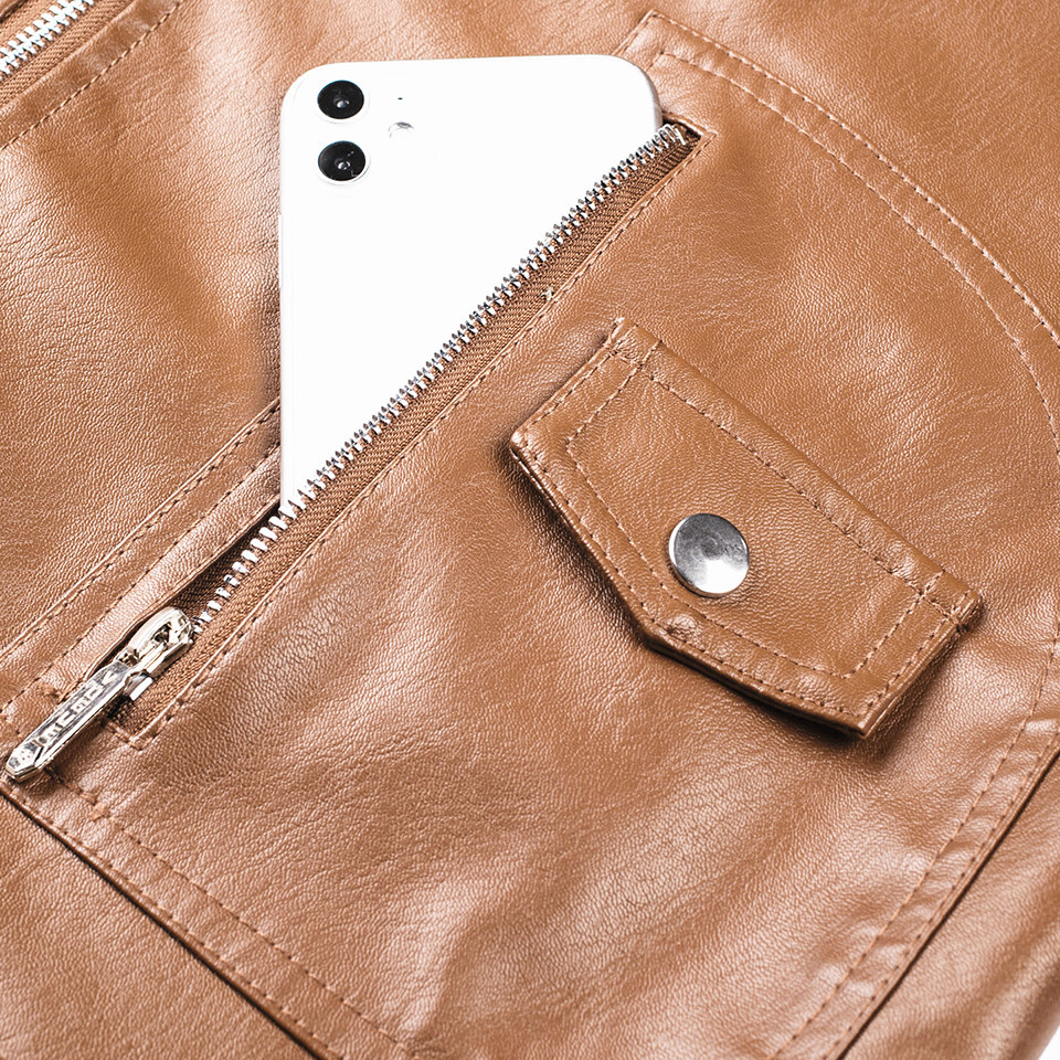 Ucrazy Men Autumn New Casual Moto Leather Jacket Coat Men Fashion Vintage Outfit Zipper Distressed Faux Leather Jackets Men 201120