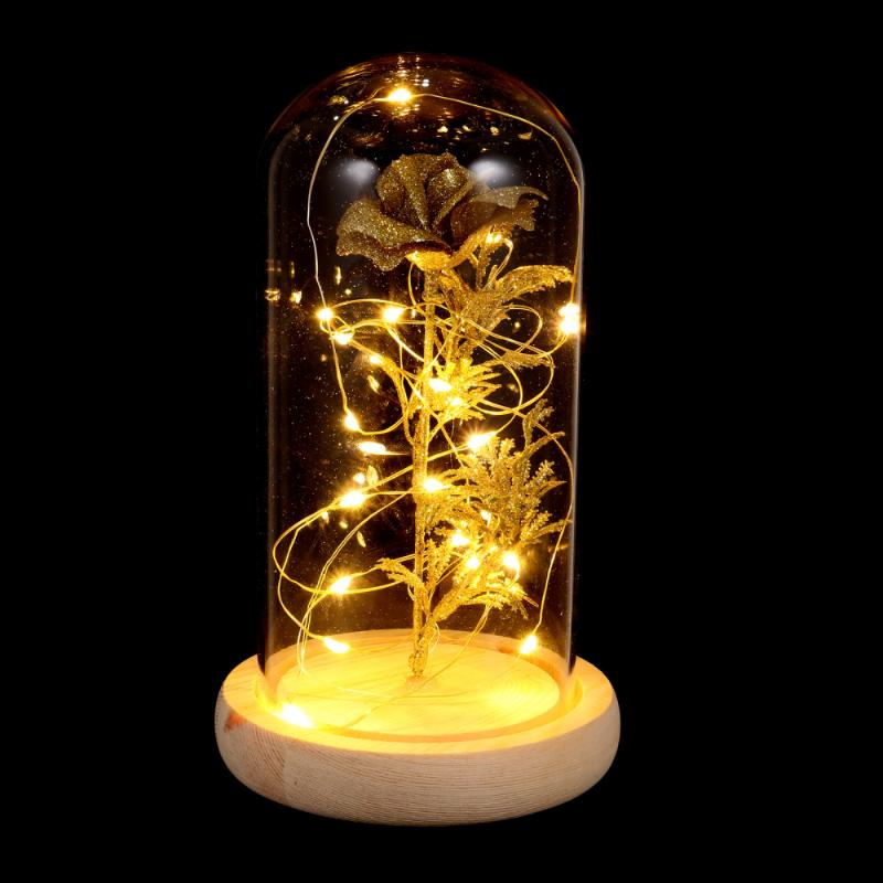 1pc Glass Shade Preserved Flower Rose Flower Bouquet Adornment Desktop Decor, Golden
1pc Glass Shade Preserved Flower Rose Flower Bouquet Adornment Desktop Decor, Golden