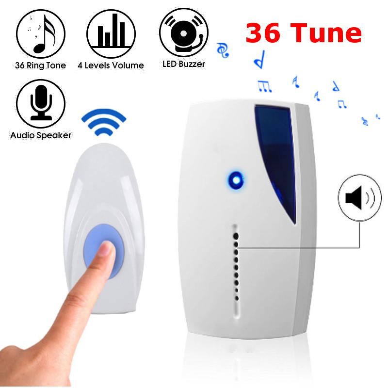 Wireless Door Bell 36 CHIME Home Cordless Portable 100M Range Digital Doorbell Waterproof High Quality Timbre
Wireless Door Bell 36 CHIME Home Cordless Portable 100M Range Digital Doorbell Waterproof High Quality Timbre