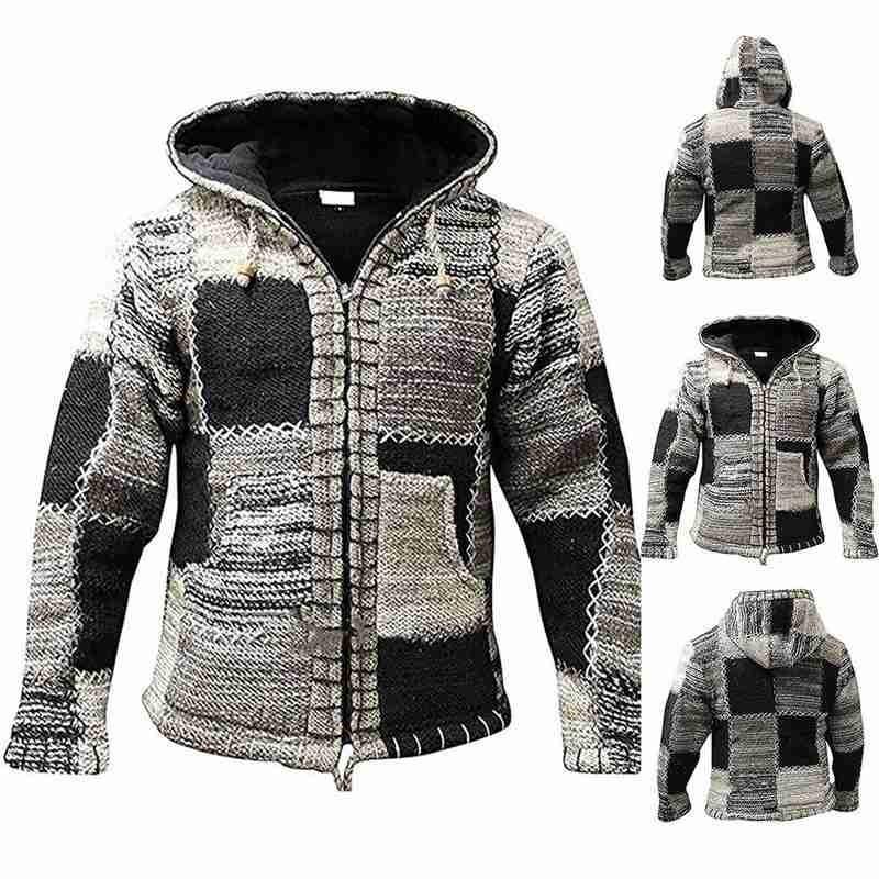 1pcs Men's Sweater Coat Spring Autumn Mens Hooded Stripe Coat Thick Zipper Wool Sweater Cardigan Jumpers Male Size -5XL, As pic
1pcs Men's Sweater Coat Spring Autumn Mens Hooded Stripe Coat Thick Zipper Wool Sweater Cardigan Jumpers Male Size -5XL, As pic