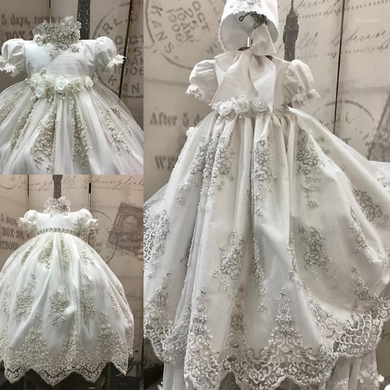 2021 Luxury Beaded Christening Gowns For Baby Girls Lace 3D Flowers Appliqued Pearls Baptism Dresses With Bonnet First Communica1, Champagne
2021 Luxury Beaded Christening Gowns For Baby Girls Lace 3D Flowers Appliqued Pearls Baptism Dresses With Bonnet First Communica1, Champagne