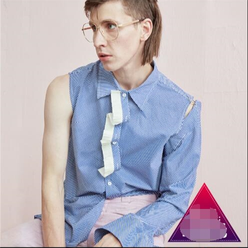 2021 Spring Male Fashion New Striped Blue Shirt Ruffle Occasional Man's Shirt. 0UPG, 01
2021 Spring Male Fashion New Striped Blue Shirt Ruffle Occasional Man's Shirt. 0UPG, 01