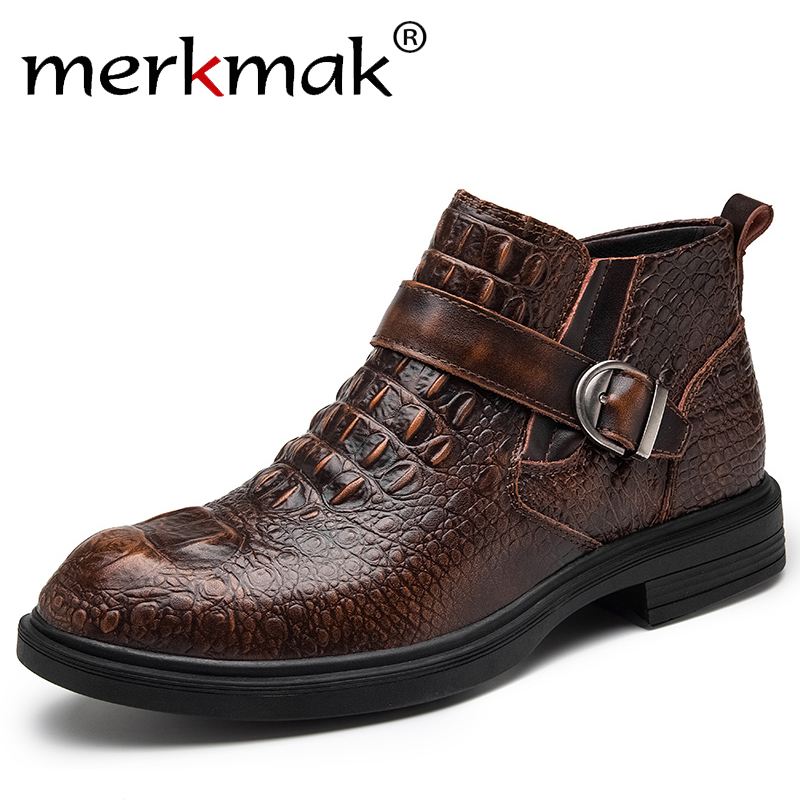 Merkmak Quality Leather Business Men's Boots Autumn Winter Warm Fur Snow Boots Crocodile Pattern Men Ankle Boots Men's Shoes 47 201102, Black
Merkmak Quality Leather Business Men's Boots Autumn Winter Warm Fur Snow Boots Crocodile Pattern Men Ankle Boots Men's Shoes 47 201102, Black