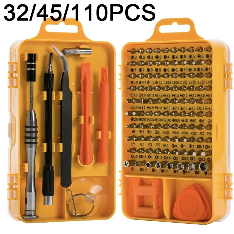 110/45/32PCS Screwdriver Set Multi-function Computer PC Mobile Phone Cellphone Digital Electronic Device Repair Home Tools Bit
110/45/32PCS Screwdriver Set Multi-function Computer PC Mobile Phone Cellphone Digital Electronic Device Repair Home Tools Bit