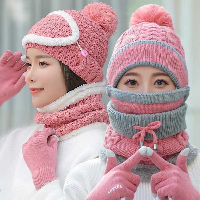 4Pcs Winter Outdoor Cycling Beanies Hats for Women Girls Thick Plus Cap Warm Knitted Hat with Mask Neck Scarf Gloves Xmas Gifts, Style 2 red
4Pcs Winter Outdoor Cycling Beanies Hats for Women Girls Thick Plus Cap Warm Knitted Hat with Mask Neck Scarf Gloves Xmas Gifts, Style 2 red