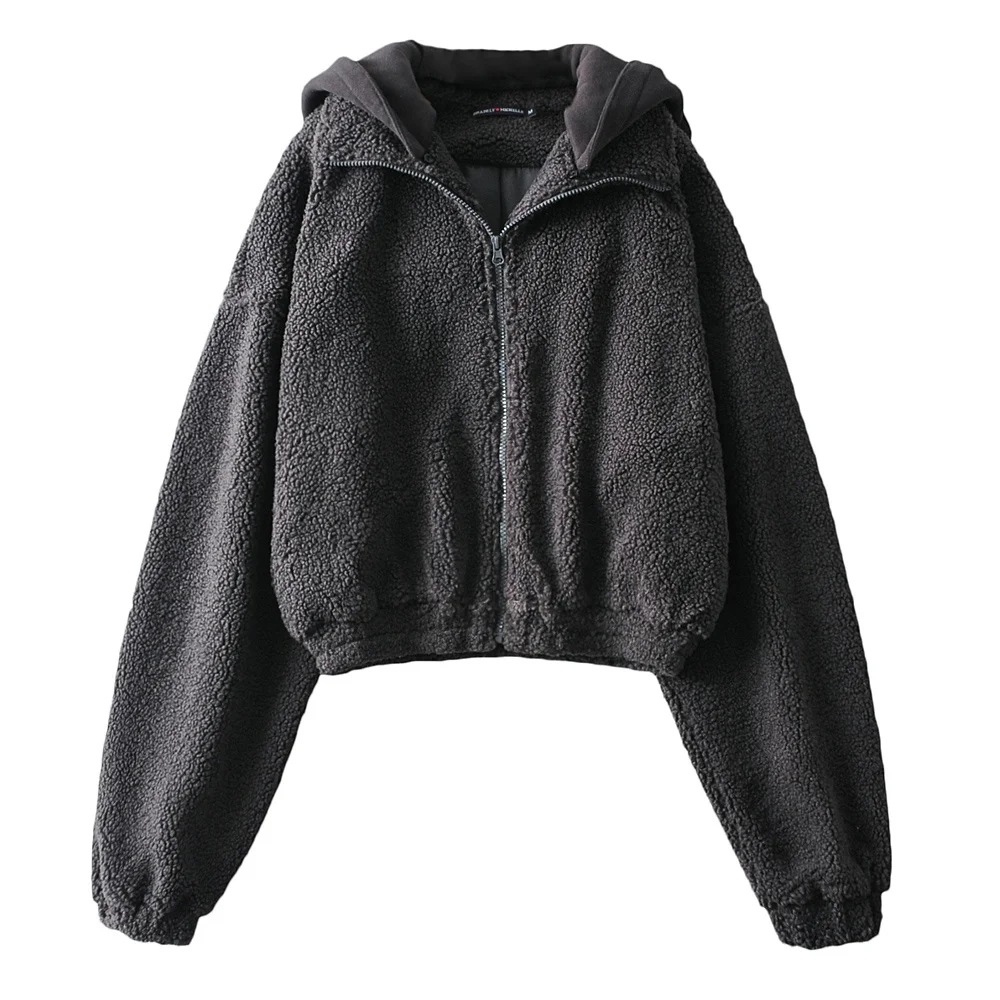 Fashion Fluffy Teddy Sweatshirt Crop Top Women Zip Up Short Turtleneck Ladies Faux Fleece Warm Cropped, Grey
Fashion Fluffy Teddy Sweatshirt Crop Top Women Zip Up Short Turtleneck Ladies Faux Fleece Warm Cropped, Grey