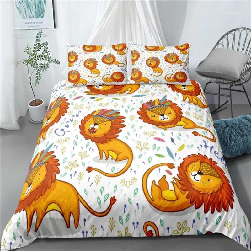Cute Cartoon Lion Bedding Set Home Textile Quilt Cover and Pillowcase Comforter Bedding Sets Luxury Full Size Bed Set1, As picture
Cute Cartoon Lion Bedding Set Home Textile Quilt Cover and Pillowcase Comforter Bedding Sets Luxury Full Size Bed Set1, As picture