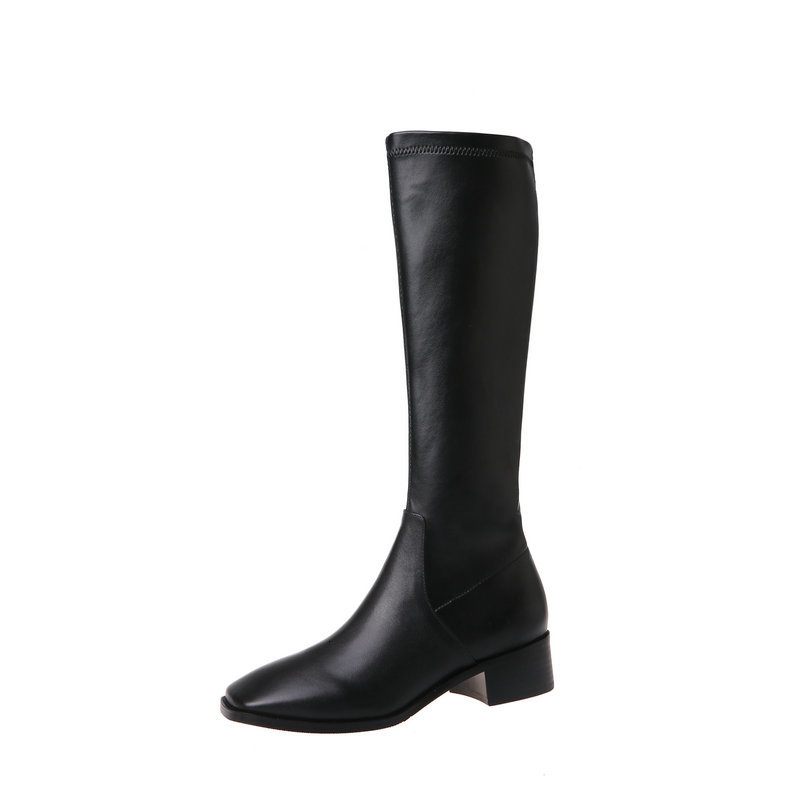 2021 New 100% Cow Leather Party Basic Med Heels Shoes Side Square Toe Riding Boots Woman Antumn Winter Cdyt, Black
2021 New 100% Cow Leather Party Basic Med Heels Shoes Side Square Toe Riding Boots Woman Antumn Winter Cdyt, Black