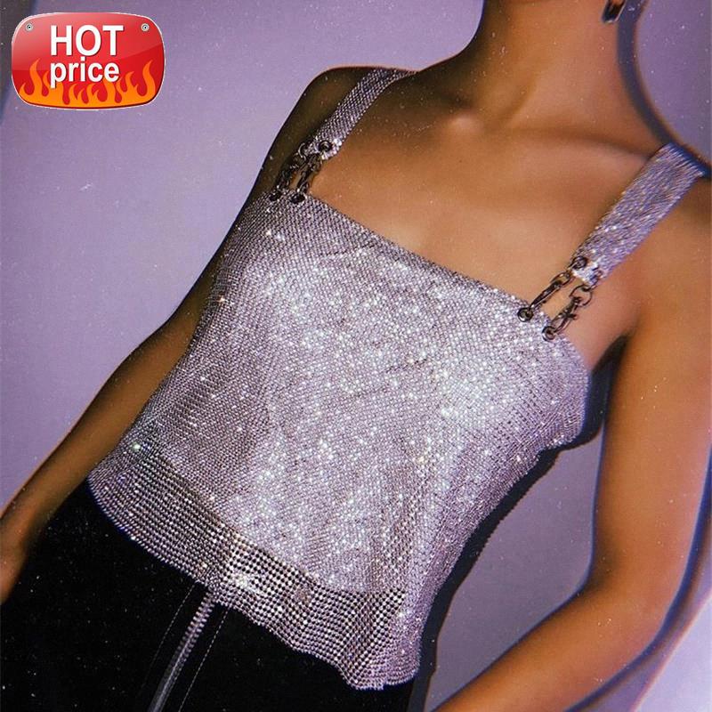 Bling Rhinestones Low Cut Camis Metal Clips Spaghetti Strap Diamante Top Sexy Backless Hollow Out Crop Top Women Party Camisole #MX8m, White
Bling Rhinestones Low Cut Camis Metal Clips Spaghetti Strap Diamante Top Sexy Backless Hollow Out Crop Top Women Party Camisole #MX8m, White
