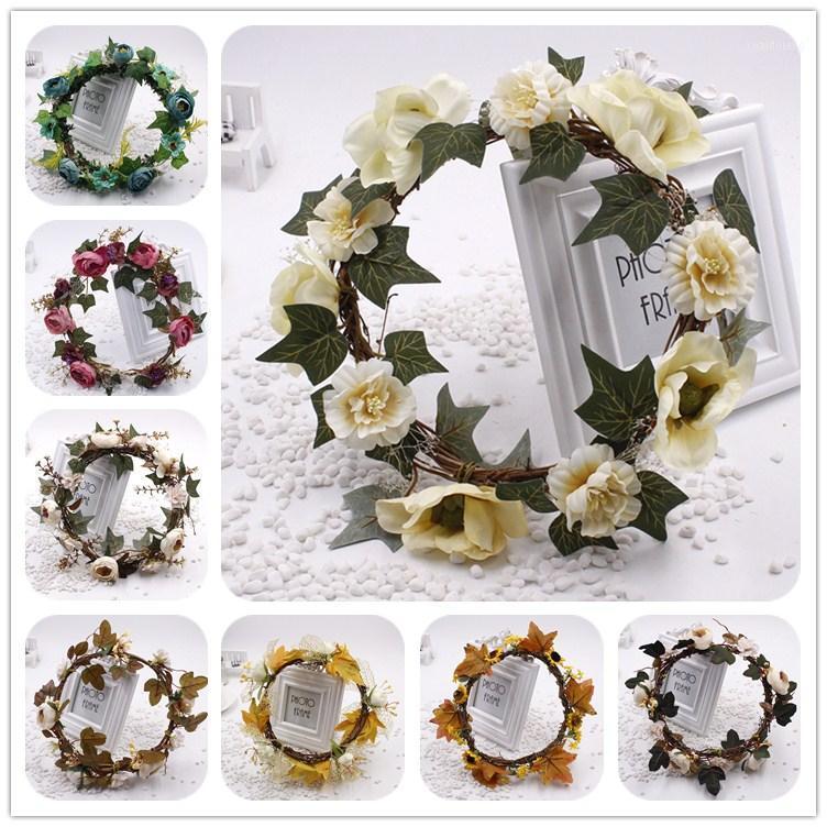Hot sale Fashion Female Bohemia Wreath Hairband Handmade Flower Crown Headband Women Wedding Bridal Headdress Hair Accessories1, Style 3 
Hot sale Fashion Female Bohemia Wreath Hairband Handmade Flower Crown Headband Women Wedding Bridal Headdress Hair Accessories1, Style 3