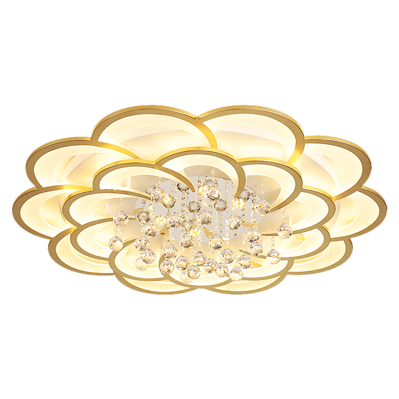 Fashion LED Ceiling Lights Golden Flower-shaped Crystal Light Fixtures Atmospheric Living Room Headlights Modern Luxury Household Bedroom High-end Ceiling Lamps
Fashion LED Ceiling Lights Golden Flower-shaped Crystal Light Fixtures Atmospheric Living Room Headlights Modern Luxury Household Bedroom High-end Ceiling Lamps