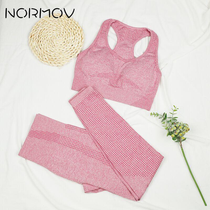NORMOV Sport Set Seamless Yoga Set Gym Clothes Breathable Tracksuit Sexy Bra Yoga Leggings Workout for Women Running Fitness1, Purple2set
NORMOV Sport Set Seamless Yoga Set Gym Clothes Breathable Tracksuit Sexy Bra Yoga Leggings Workout for Women Running Fitness1, Purple2set