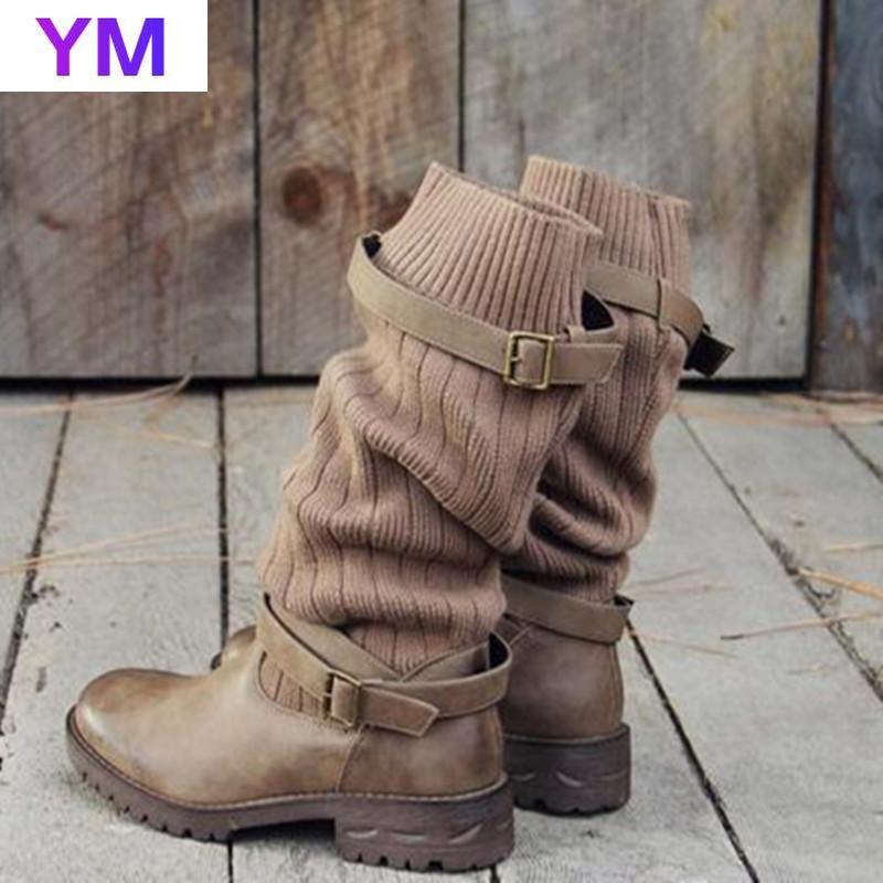 Winter New Style Fashion Snow Boots Women Round Toe Low Square Heel Boots Buckle Strap Warm Mid-calf Fashion Zapatos 35-43, Black
Winter New Style Fashion Snow Boots Women Round Toe Low Square Heel Boots Buckle Strap Warm Mid-calf Fashion Zapatos 35-43, Black