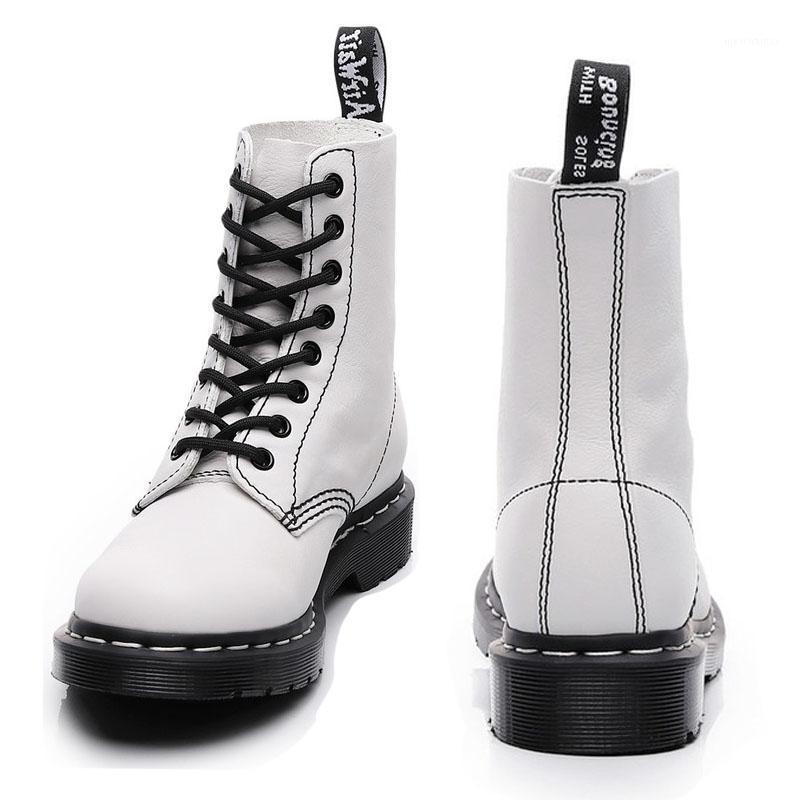 Boots Women 2021 White Soft Leather Couple Short British Style Motorcycle Round Head Trend Shoes1 
Boots Women 2021 White Soft Leather Couple Short British Style Motorcycle Round Head Trend Shoes1