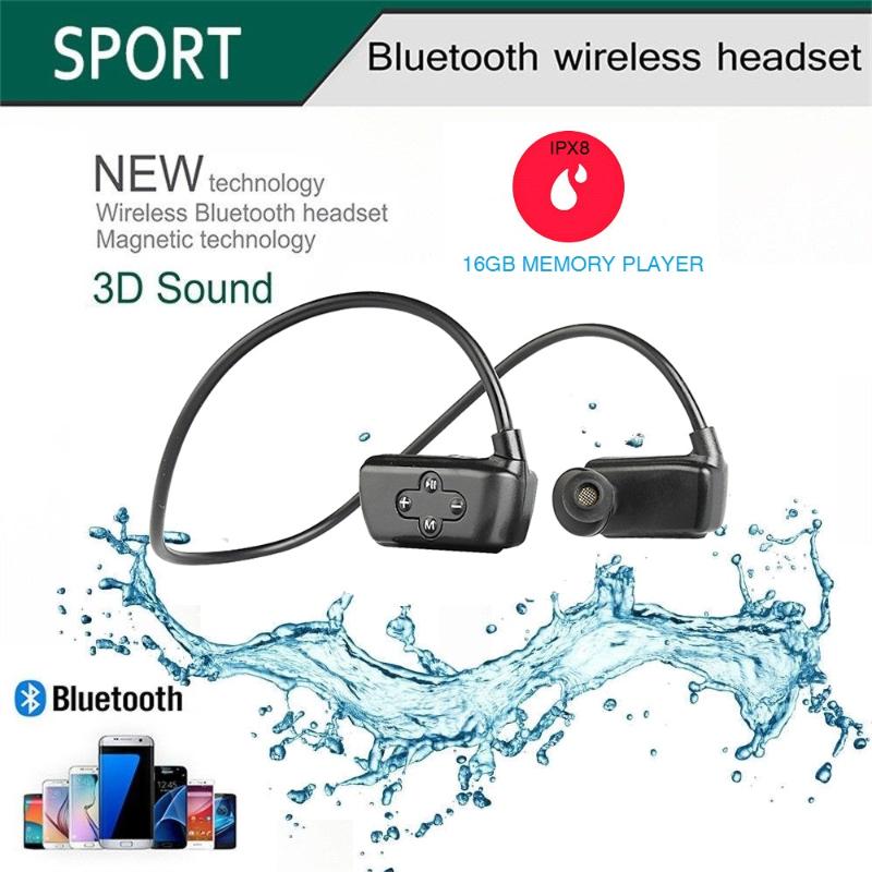 Head-mounted Bluetooth Waterproof MP3 Music Player headphones Underwater Sports bluetooth with record 16G for Swimming
Head-mounted Bluetooth Waterproof MP3 Music Player headphones Underwater Sports bluetooth with record 16G for Swimming