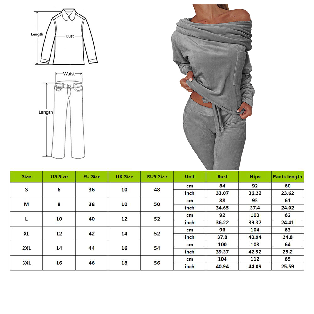 CYSINCOS 2 Piece Set Women Autumn Off Shoulder Casual Crop Top 2020 Female Clothing Tracksuit Pockets Loose Long Pants Two Piece T200826
