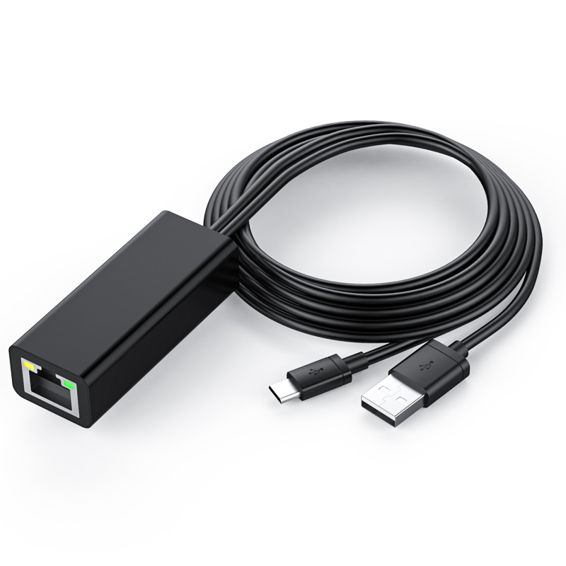 10pcs/lots Micro USB to RJ45 Network Card Adapter 10/100 Mbps Ethernet Adapter USB 2.0 LAN RJ45 Card Switch for Fire TV Google Chromecast