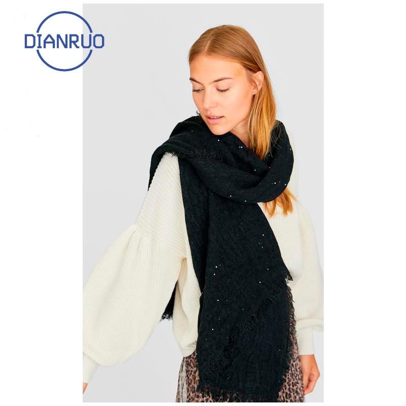 Scarves DIANRUO Fashion Acrylic Women Solid Colour Sequins Scarf Winter Warm Shawl And Wrap Bandana Long Thick Blanket R339
Scarves DIANRUO Fashion Acrylic Women Solid Colour Sequins Scarf Winter Warm Shawl And Wrap Bandana Long Thick Blanket R339