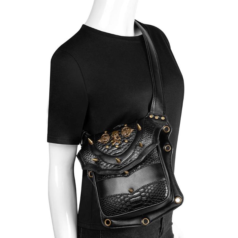 Gothic Steampunk Skull Men Women Cross Body Leather Rivets Retro Rock Motorcycle Multi Function Shoulder Belt Bag, Sky blue
Gothic Steampunk Skull Men Women Cross Body Leather Rivets Retro Rock Motorcycle Multi Function Shoulder Belt Bag, Sky blue