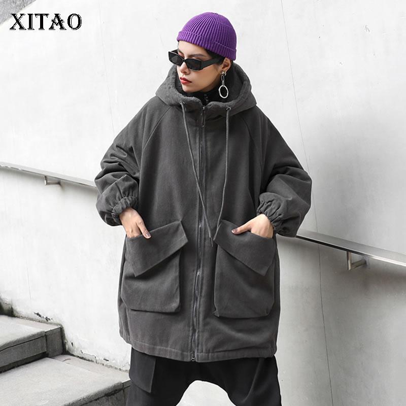 XITAO Solid Color Hooded Collar Parka Winter Women The New Bandage Letter Short Parka Coat Loose Street Fashion Casual ZY2543, Black zy2543
XITAO Solid Color Hooded Collar Parka Winter Women The New Bandage Letter Short Parka Coat Loose Street Fashion Casual ZY2543, Black zy2543