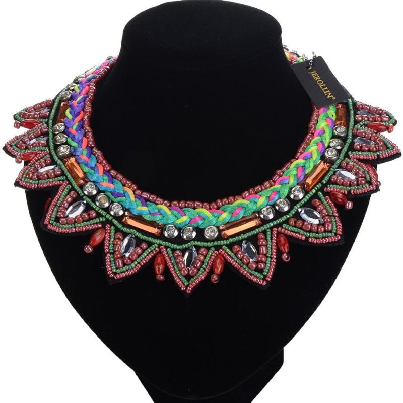 JEROLLIN Braided Big Choker Statement Women Maxi Jewelry Resin Beads Bib Maxi Necklace Red/Blue 350-500mm collares de moda 2020
JEROLLIN Braided Big Choker Statement Women Maxi Jewelry Resin Beads Bib Maxi Necklace Red/Blue 350-500mm collares de moda 2020