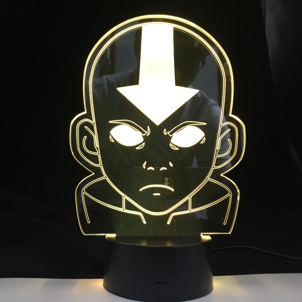 The Last Airbender Room 3D LED Night Light Coloful with Remote Touch Sensor for Decoration Cute Gift For Kids Gift Drop Bes