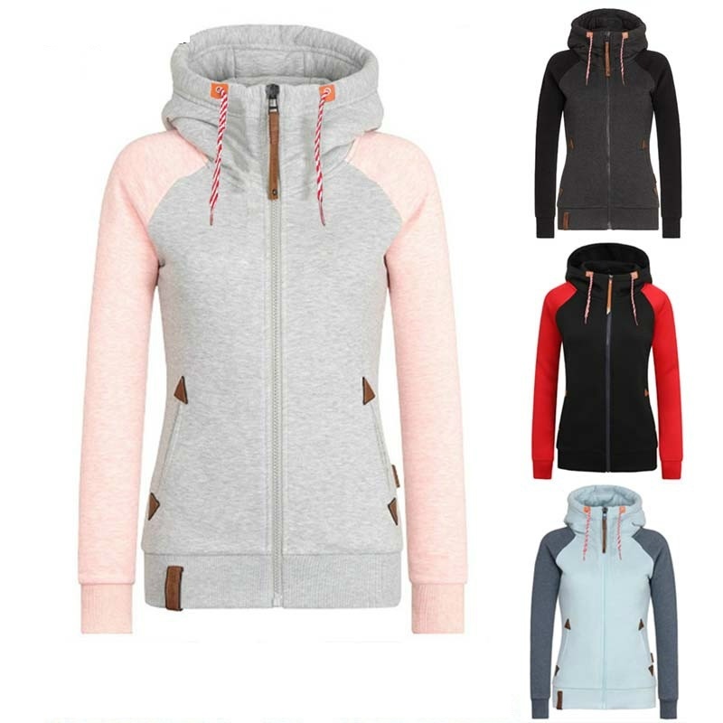 Plus size spring and autumn women' long-sleeved casual sports cardigan hooded sweater women jacket, Pink
Plus size spring and autumn women' long-sleeved casual sports cardigan hooded sweater women jacket, Pink