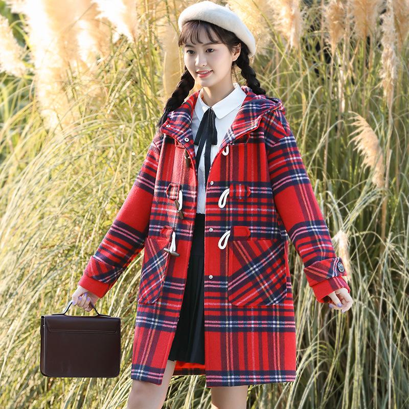 coat medium and long girl' clothing Korean academic style junior middle school students' winter Plaid woolen coat, See chart
coat medium and long girl' clothing Korean academic style junior middle school students' winter Plaid woolen coat, See chart