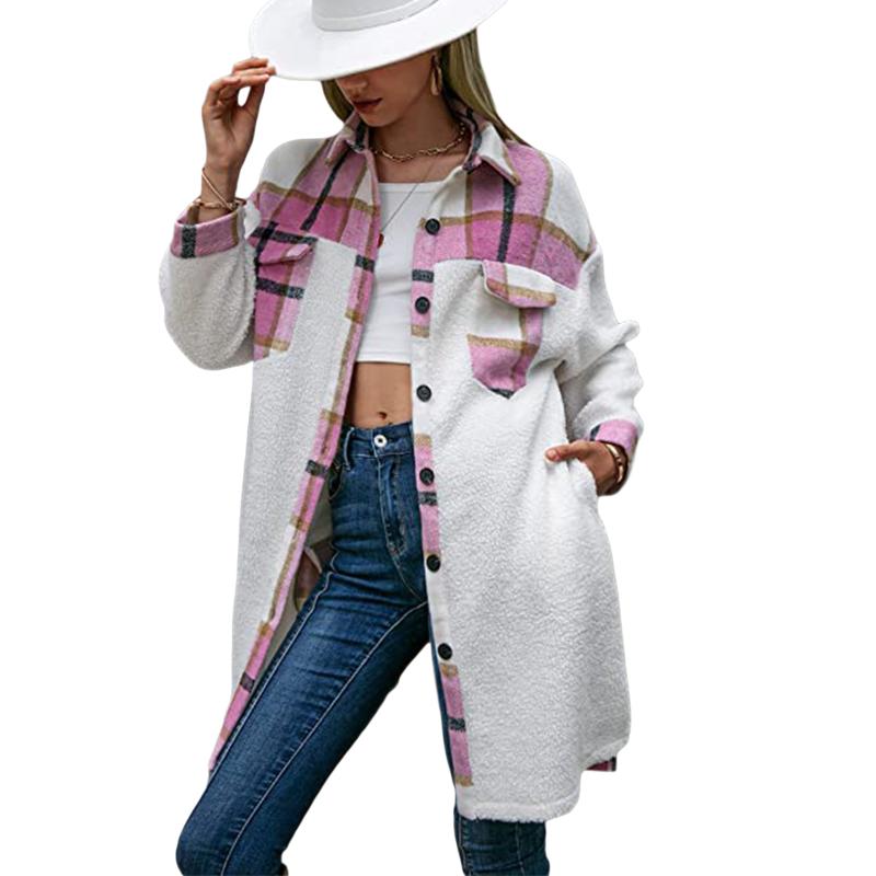 Women's Trench Coats Ladies Autumn Long Wind Coat Leisure Style Berber Fleece Plaid Splicing Lapel Sleeve Loose Single-breasted Tops Outerwe, Tan;black
Women's Trench Coats Ladies Autumn Long Wind Coat Leisure Style Berber Fleece Plaid Splicing Lapel Sleeve Loose Single-breasted Tops Outerwe, Tan;black