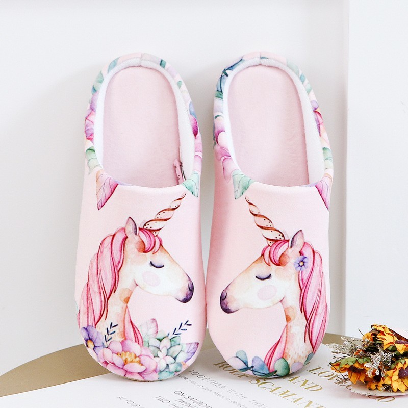 Women Shoes Autumn Winter House Slippers Flamingo Non-Slip Soft Memory Foam Home Indoor Bedroom Men Couple Zapatillas Mujer 201105