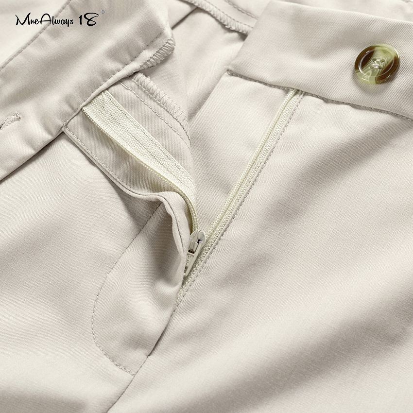 Mnealways18 Straight Vintage Pleated Office Pants Women High Waist Long Trousers Elegant Summer Pants Ankle-Length Trousers 201228