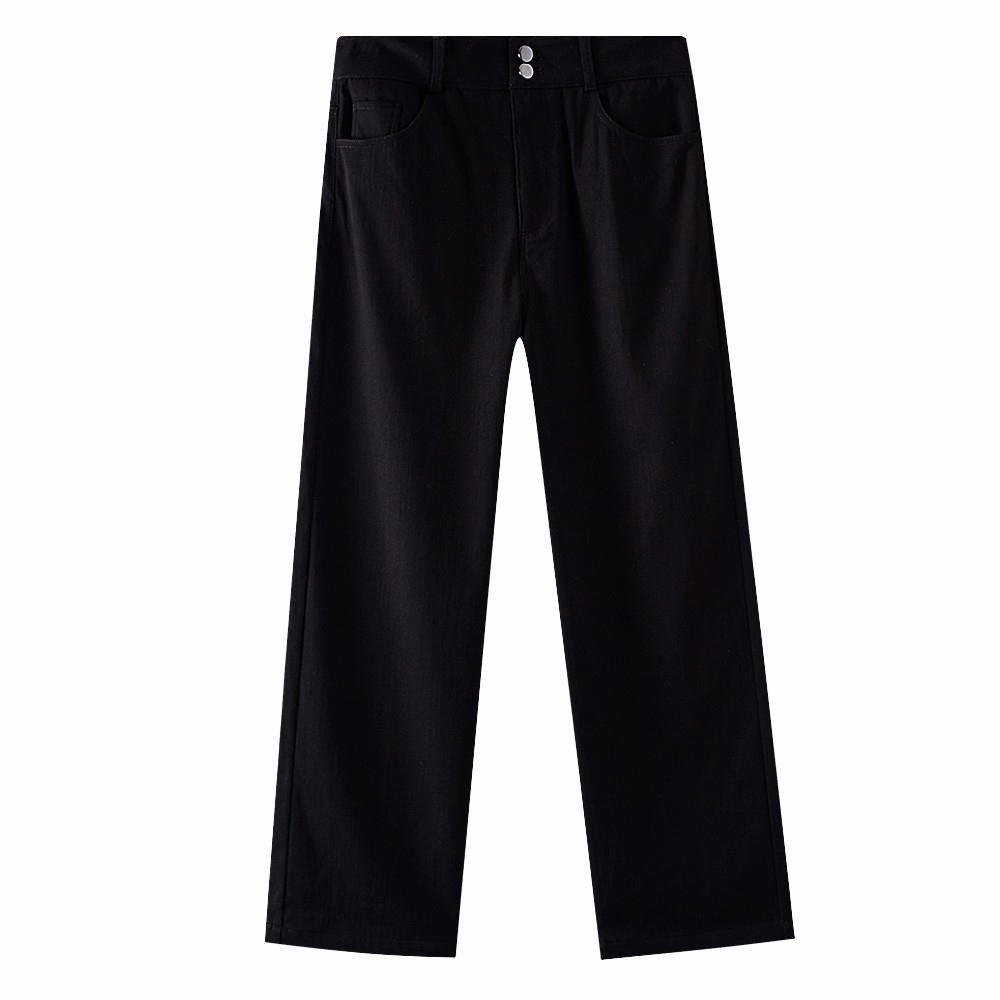 Metersbonwe Wide Leg Mid Waist For Women Winter Long Trousers Woman Loose Pants High Quality Office Lady Pants Business Wear 201031