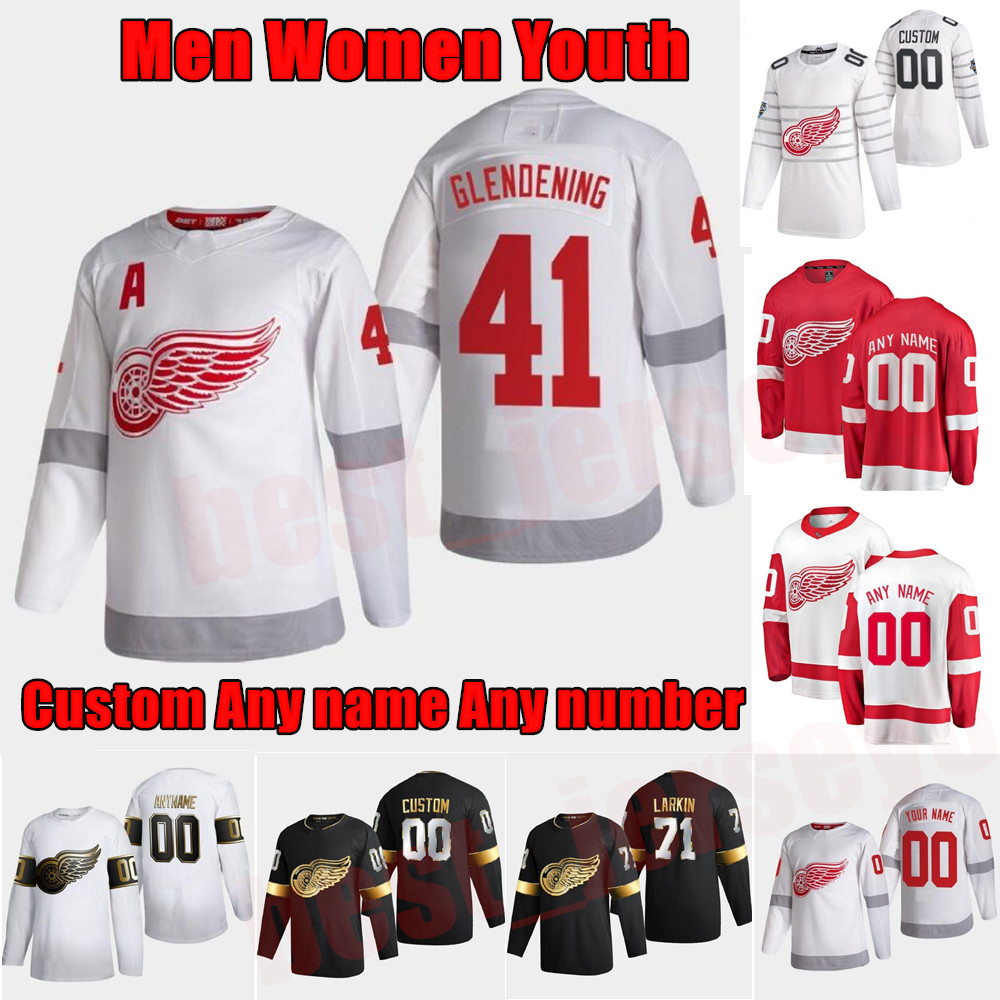 Detroit Red Wings 2021 Reverse Retro Hockey Jersey 65 Danny DeKeyser Jonathan Ericsson Filip Hronek Patrik Nemeth Jonathan Bernier Custom, Black;red
Detroit Red Wings 2021 Reverse Retro Hockey Jersey 65 Danny DeKeyser Jonathan Ericsson Filip Hronek Patrik Nemeth Jonathan Bernier Custom, Black;red