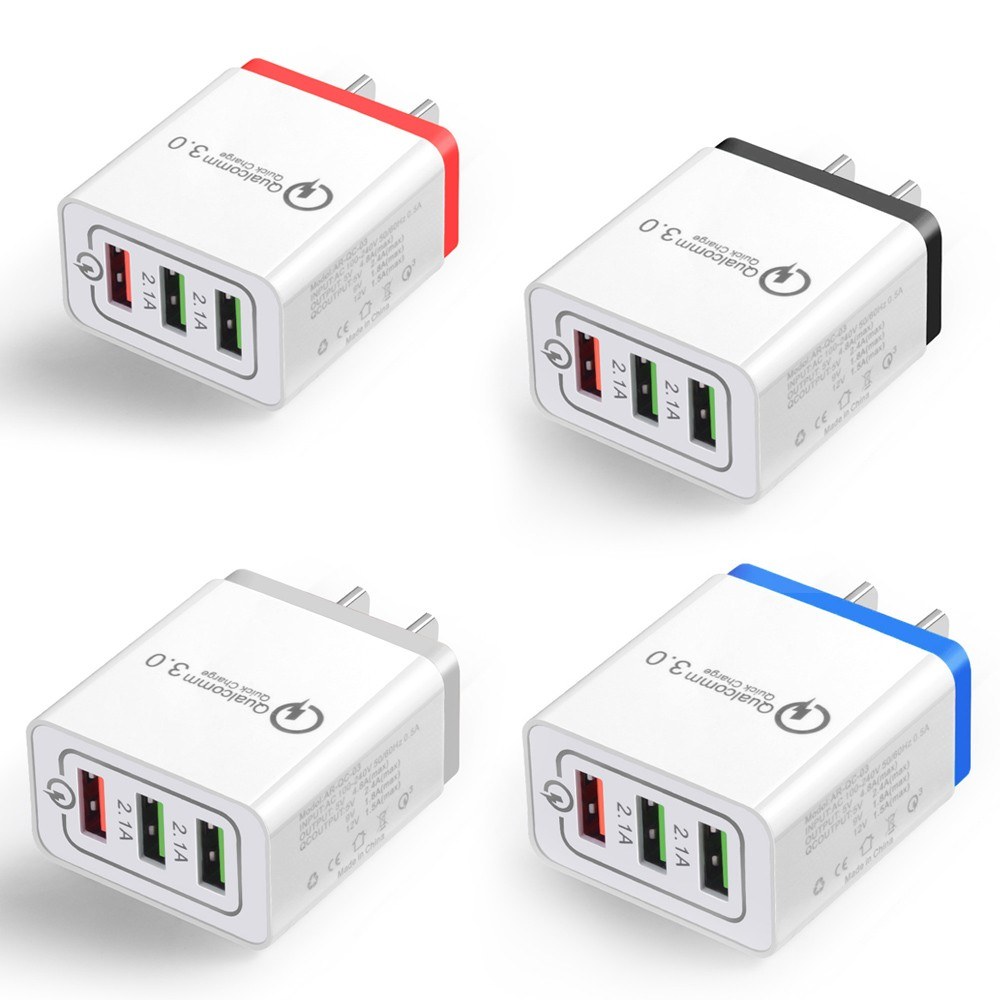 Fast Phone Charger QC3.0 3 Ports USB EU US Plug Power Adapter Quick Charger for iOS and Android Smartphone Wall Chargers
Fast Phone Charger QC3.0 3 Ports USB EU US Plug Power Adapter Quick Charger for iOS and Android Smartphone Wall Chargers