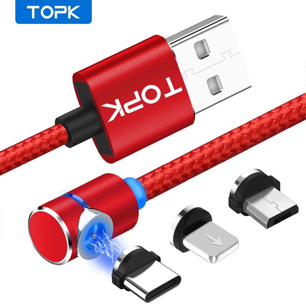 TOPK 90 Degree L Type Magnetic Cable , LED Magnet Charger Cable for Phone Xs Max X 8 7 5 & Micro USB Cable & USB Type-C USB C, Only plug
TOPK 90 Degree L Type Magnetic Cable , LED Magnet Charger Cable for Phone Xs Max X 8 7 5 & Micro USB Cable & USB Type-C USB C, Only plug