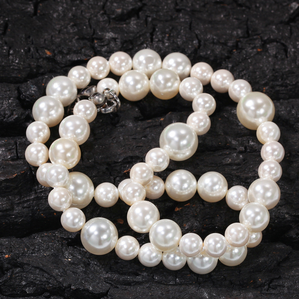 European and American Hip-Hop Simple Pearl Necklace 6mm 8mm 10mm mixed pearl Beads Men and Women Versatile Multi-size Fashion Necklaces
European and American Hip-Hop Simple Pearl Necklace 6mm 8mm 10mm mixed pearl Beads Men and Women Versatile Multi-size Fashion Necklaces