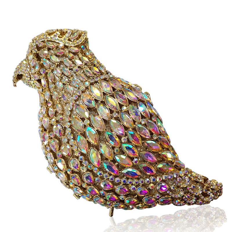 Luxury Beautiful Bird Shape AB Crystal Women's Party Clutch Purse Fashion Ladies Messenger Handbags Elegant Big Rhinestone Bag, Red
Luxury Beautiful Bird Shape AB Crystal Women's Party Clutch Purse Fashion Ladies Messenger Handbags Elegant Big Rhinestone Bag, Red