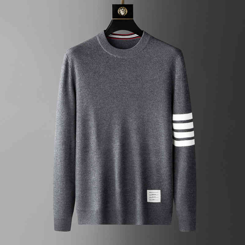 Mens Luxury Tb Brand Thom Sweaters Male Slim Fit O-neck Striped Cardigans Clothing Cotton Casual Warm Pullover Street Fashion, Khaki
Mens Luxury Tb Brand Thom Sweaters Male Slim Fit O-neck Striped Cardigans Clothing Cotton Casual Warm Pullover Street Fashion, Khaki