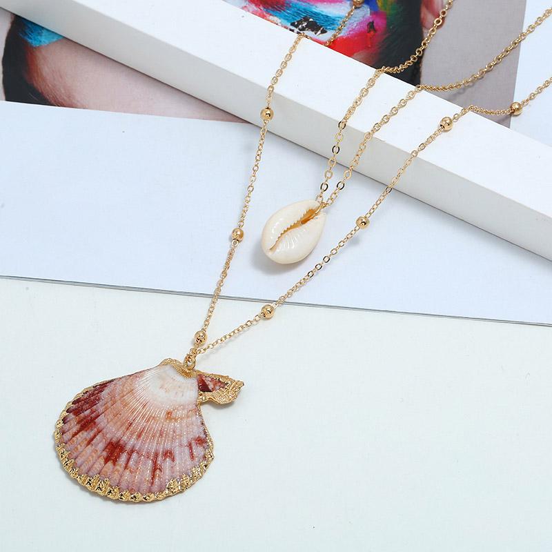 MINHIN Long Chains Statement Choker Necklace Boho Seashell Pendant Necklace for Women Double Chain Collares Jewelry
MINHIN Long Chains Statement Choker Necklace Boho Seashell Pendant Necklace for Women Double Chain Collares Jewelry