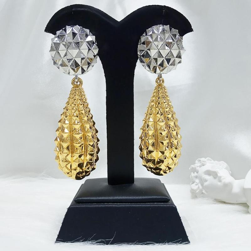 2020 New Design Drop Earrings Silver Earrings Big Long Nigeria Women Wedding Gift