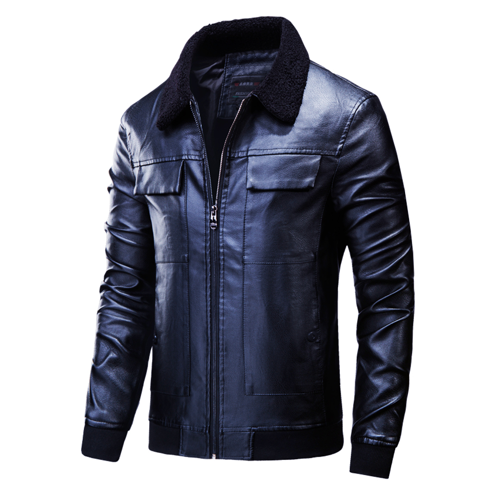 Oumor Men Autumn New Casual Vintage Biker Leather Jackets Coat Men Fashion Outfit Bomber Motorcycle PU Leather Jacket Coats Men T200106