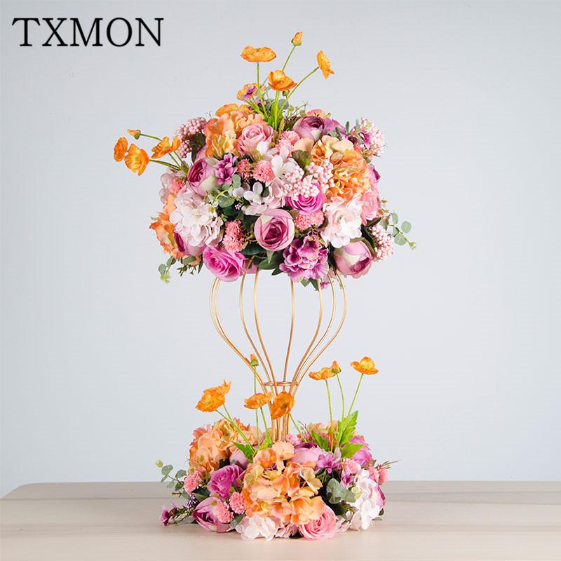 Wedding props decoration wedding main table flower simulation fake flower scene layout decoration ball wrought iron, Orange
Wedding props decoration wedding main table flower simulation fake flower scene layout decoration ball wrought iron, Orange