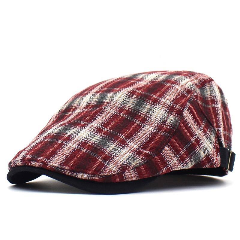 New men and women couples cotton beret spring and summer autumn wild thin plaid peaked hat outdoor travel sun hat, Black
New men and women couples cotton beret spring and summer autumn wild thin plaid peaked hat outdoor travel sun hat, Black