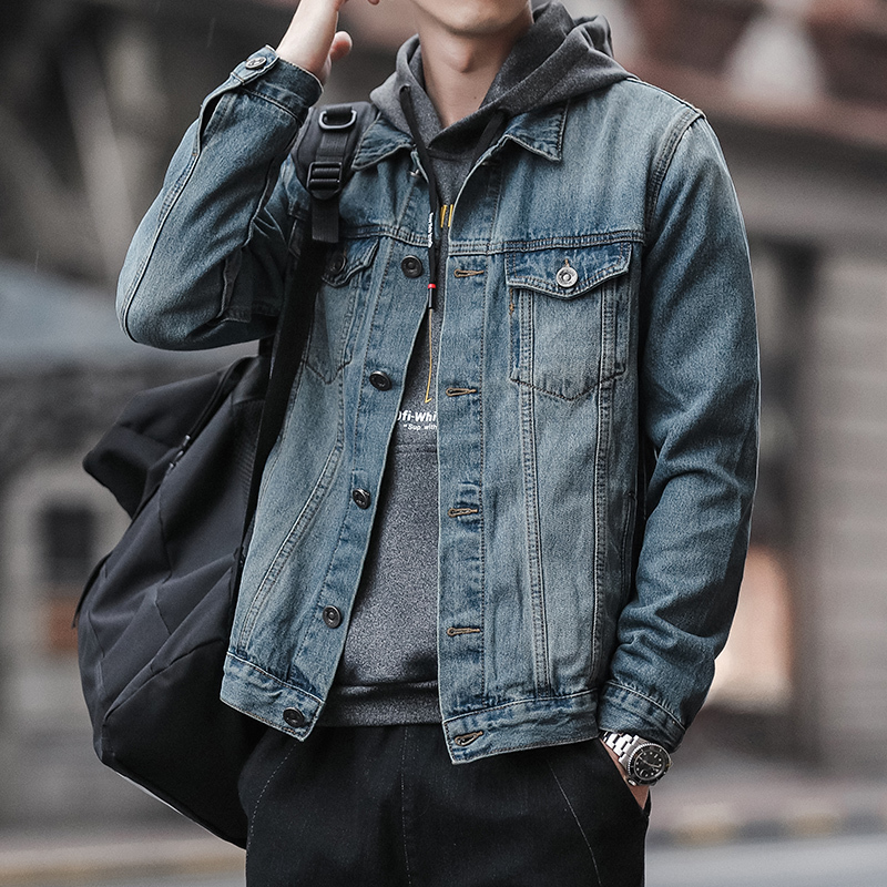Denim Spring Autumn Long Lapel Sleeve Color High-quality Men's Garment Jacket 0nqj, Black.
Denim Spring Autumn Long Lapel Sleeve Color High-quality Men's Garment Jacket 0nqj, Black.