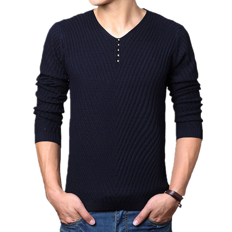 M-4XL Winter Henley Neck Sweater Men Cashmere Pullover Christmas Sweater Mens Knitted Sweaters Pull Homme Jersey Hombre 201203